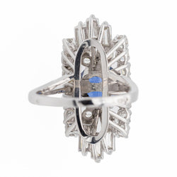 Bague Or blanc Saphir - Castafiore