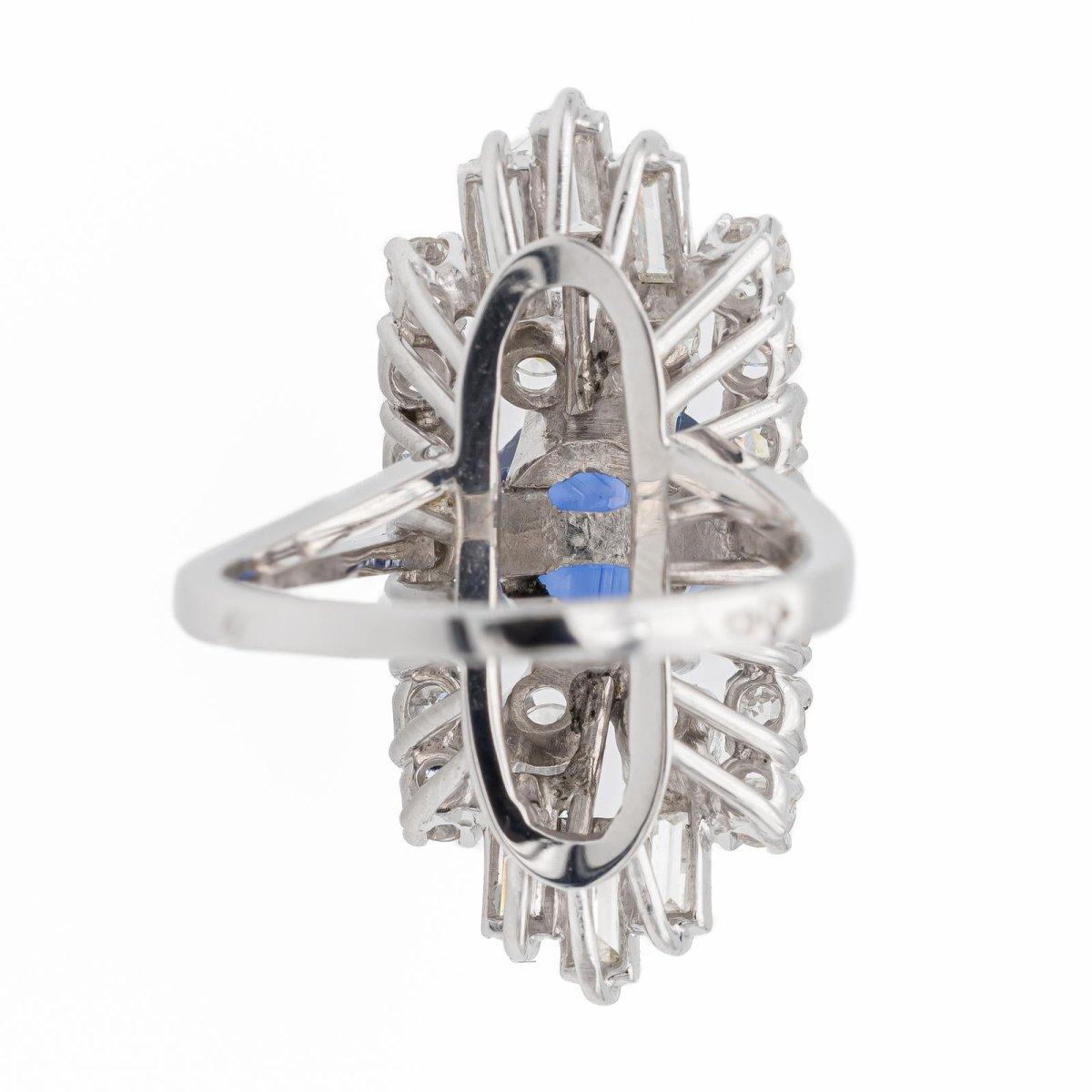 Bague Or blanc Saphir - Castafiore