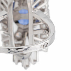 Bague Or blanc Saphir - Castafiore