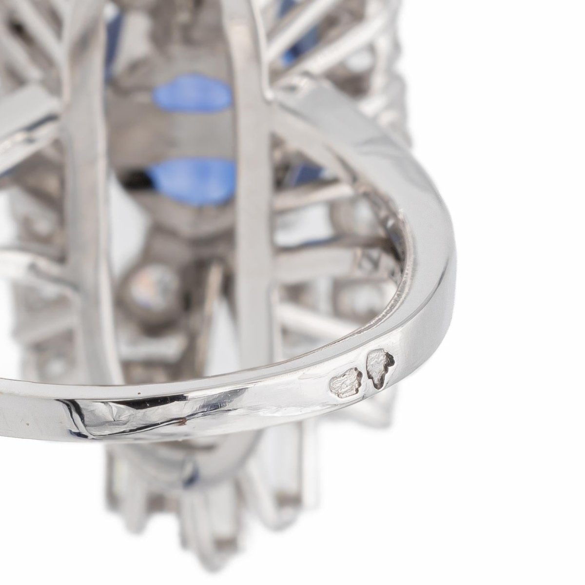 Bague Or blanc Saphir - Castafiore