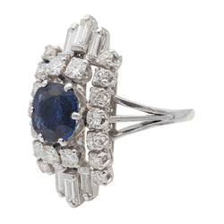 Bague Or blanc Saphir - Castafiore