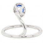 Bague or blanc saphirs bleus diamants - Castafiore