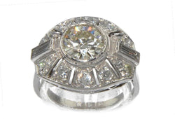 Bague or gris 18k ornée d'un diamant - Castafiore