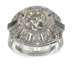 Bague or gris 18k ornée d'un diamant - Castafiore