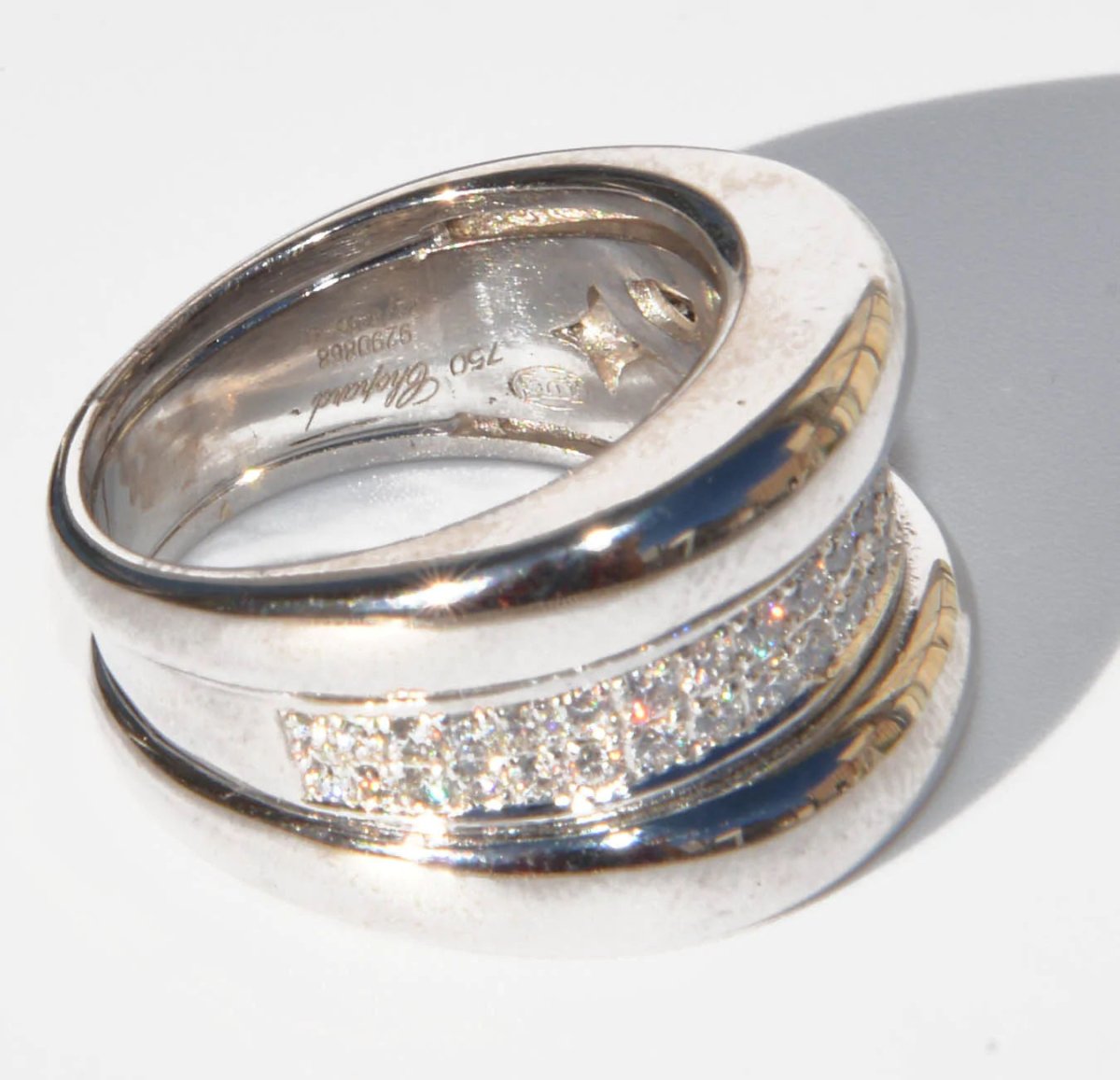 Bague or gris de la maison Chopard modèle Strada - Castafiore