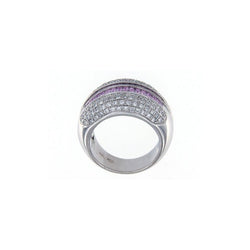 Bague or gris diamants saphirs - Castafiore