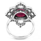 Bague or gris rubis diamants - Castafiore