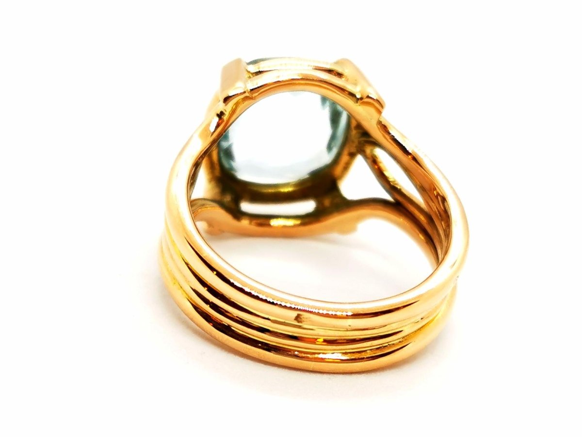 Bague Or jaune Aigue marine - Castafiore