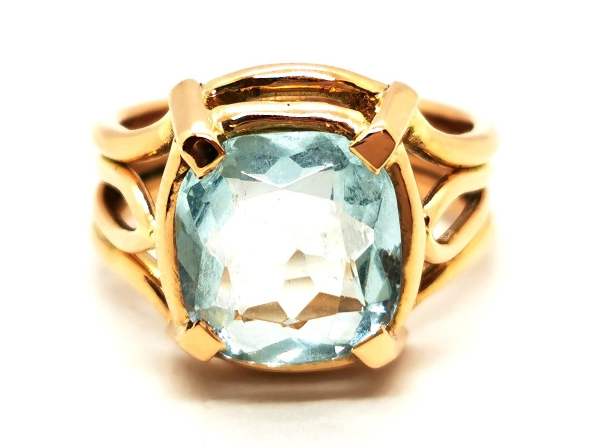 Bague Or jaune Aigue marine - Castafiore