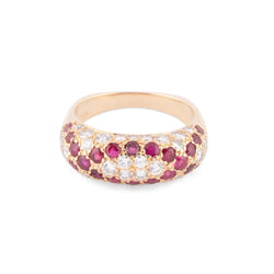 Bague or jaune Boucheron rubis et diamants - Castafiore