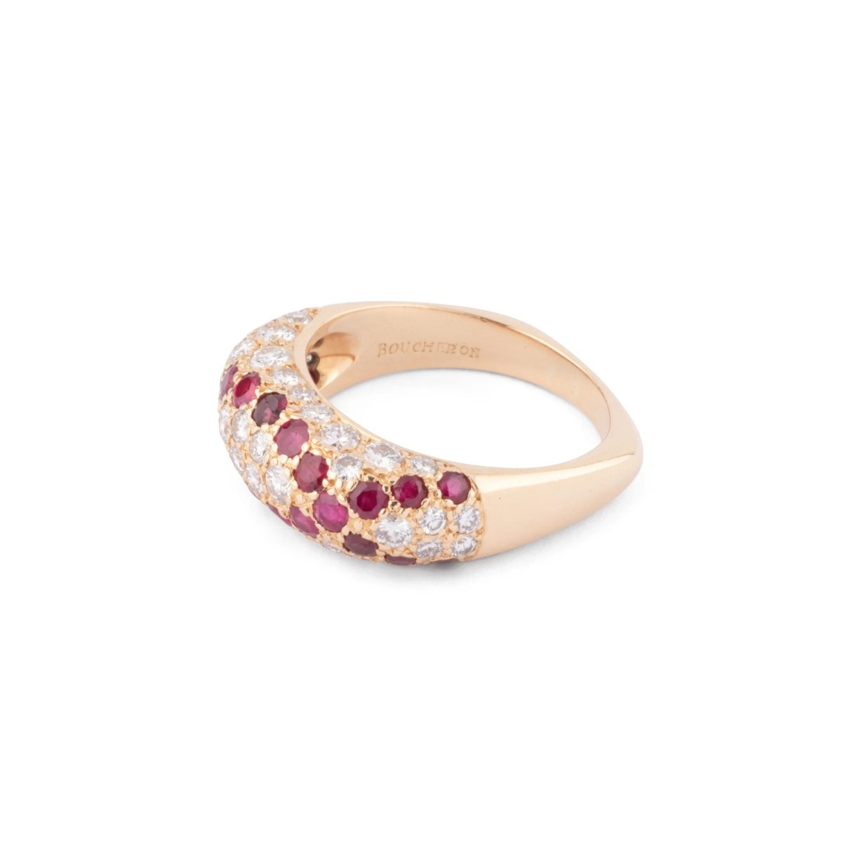 Bague or jaune Boucheron rubis et diamants - Castafiore