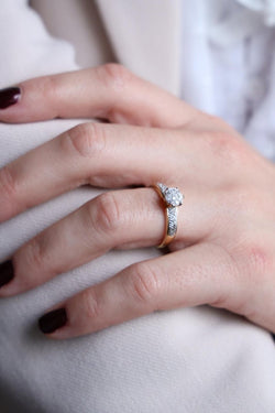 Bague Or jaune Diamant - Castafiore