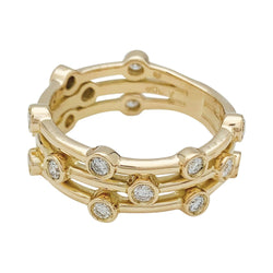 Bague or jaune diamants - Castafiore