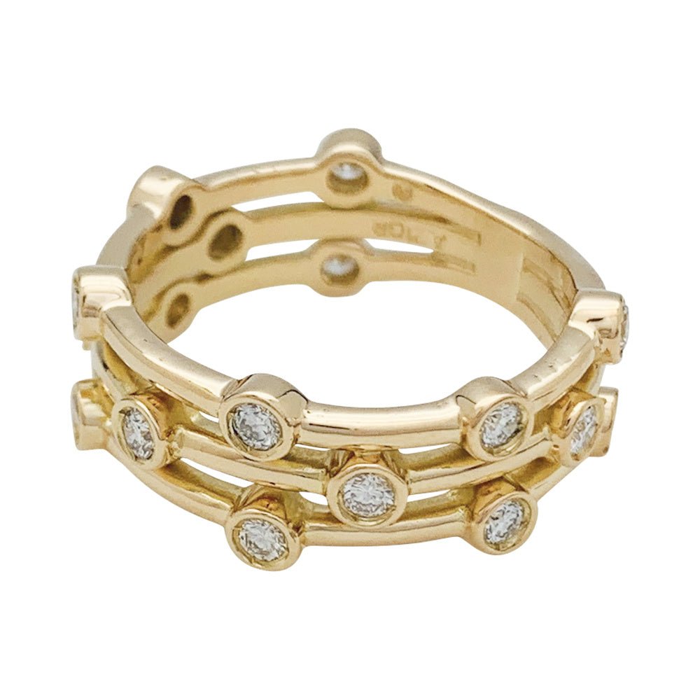 Bague or jaune diamants - Castafiore
