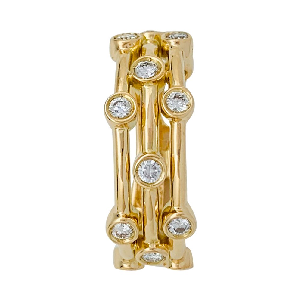 Bague or jaune diamants - Castafiore