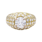 Bague or jaune, diamants. - Castafiore