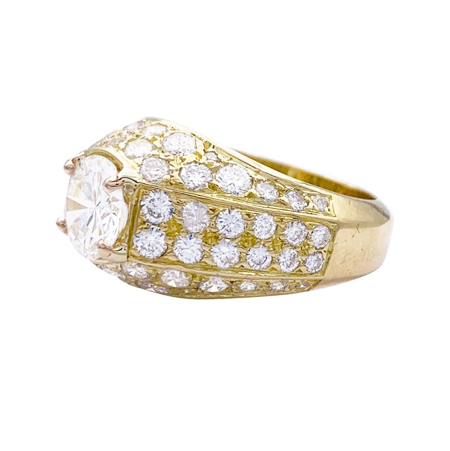 Bague or jaune, diamants. - Castafiore