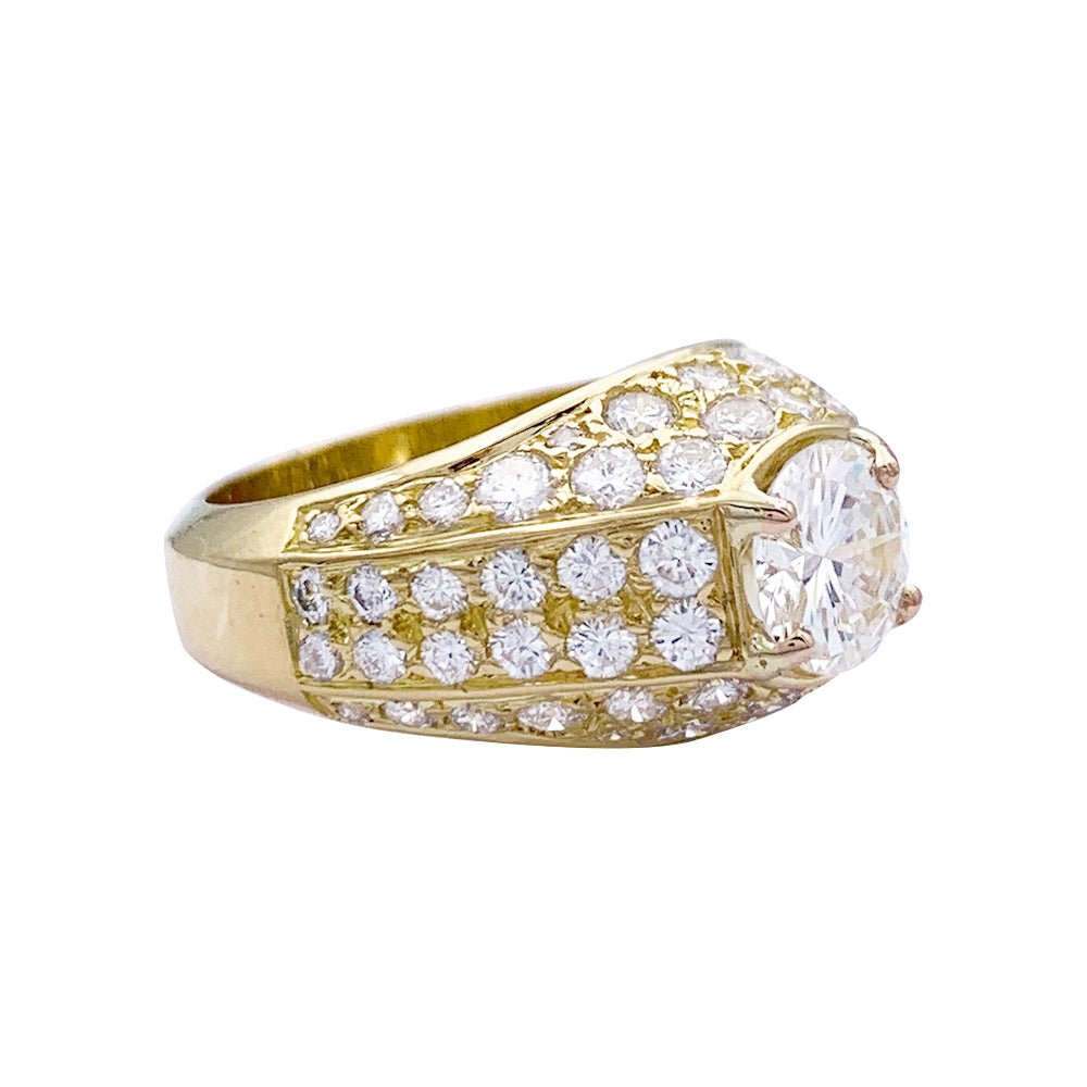 Bague or jaune, diamants. - Castafiore