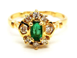 Bague Or jaune Emeraude - Castafiore