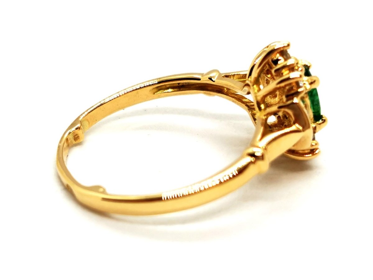 Bague Or jaune Emeraude - Castafiore