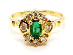 Bague Or jaune Emeraude - Castafiore