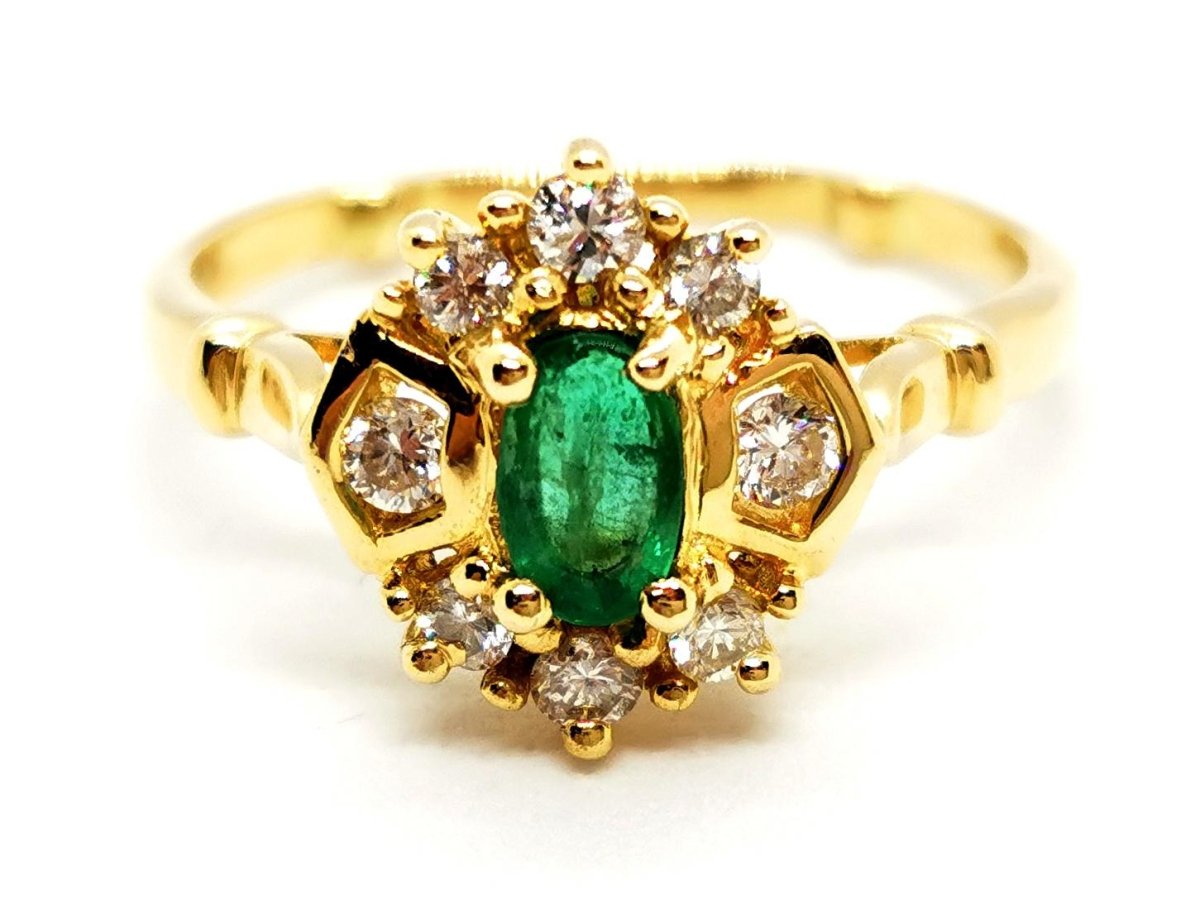 Bague Or jaune Emeraude - Castafiore