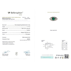 Bague or jaune, émeraude et pavage diamants - Castafiore