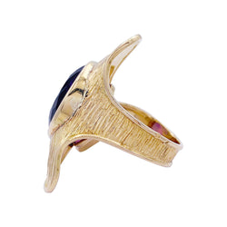 Bague or jaune et améthyste - Castafiore