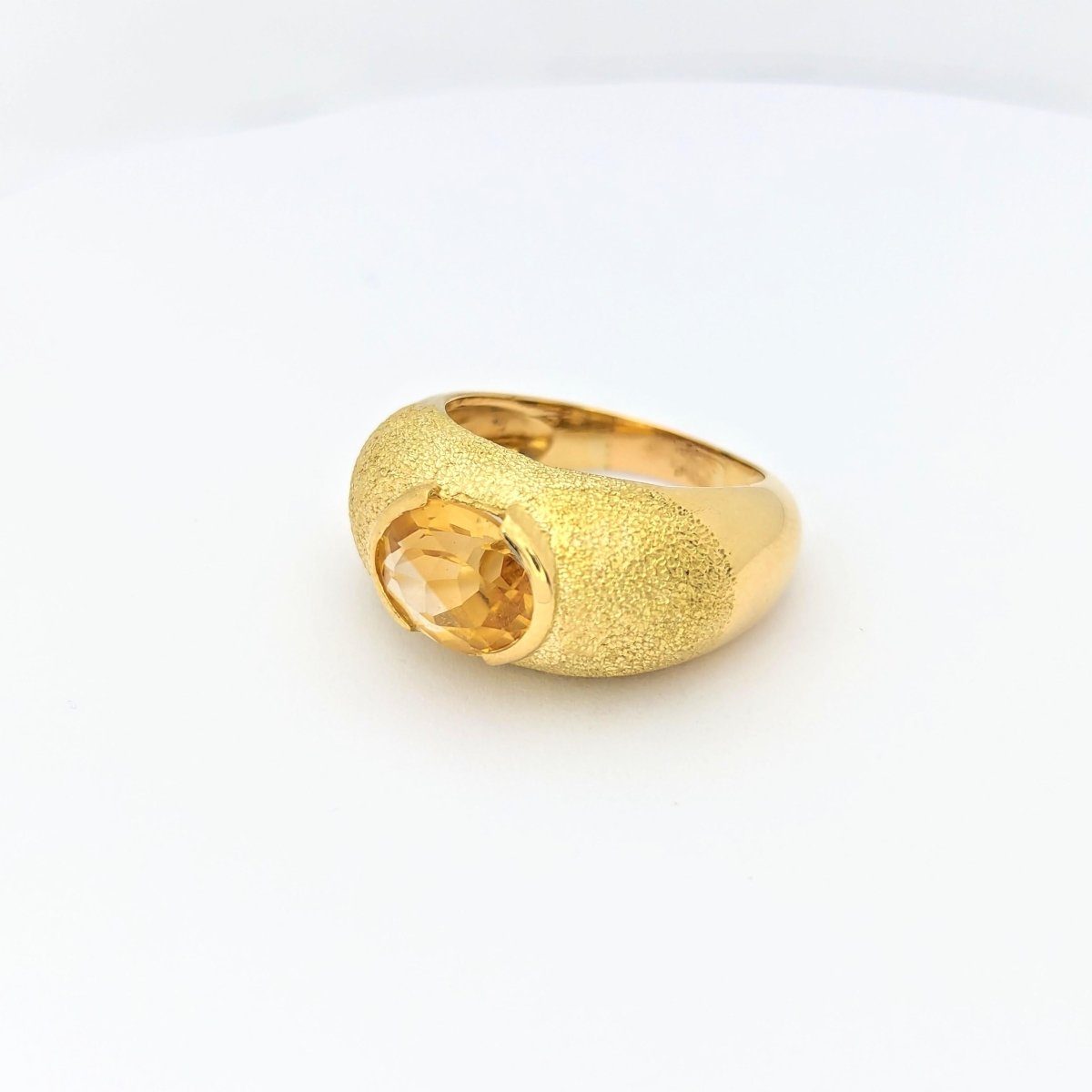 Bague or jaune et citrine - Castafiore