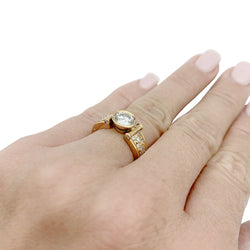 Bague or jaune et diamants - Castafiore