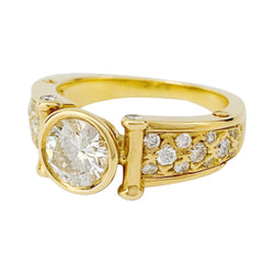 Bague or jaune et diamants - Castafiore
