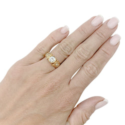 Bague or jaune et diamants - Castafiore