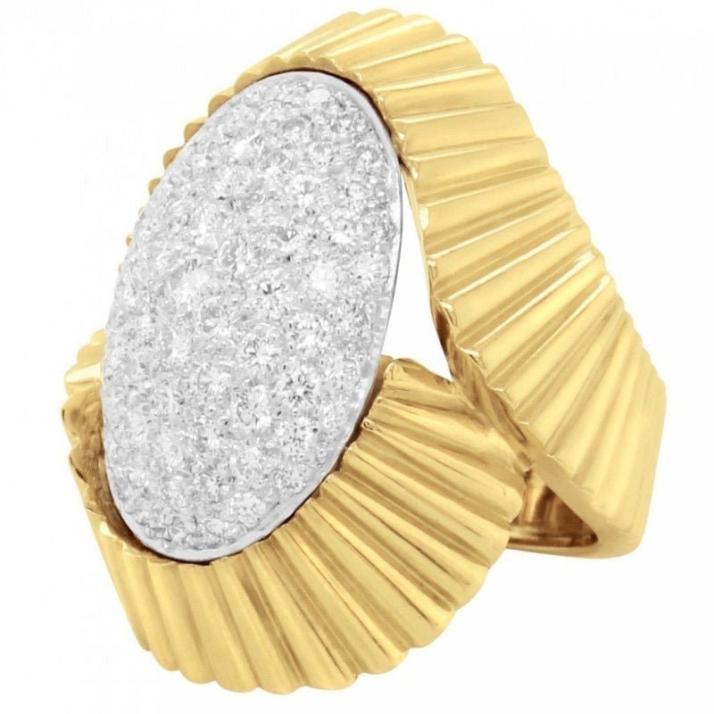 Bague or jaune et diamants - Castafiore