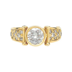 Bague or jaune et diamants - Castafiore
