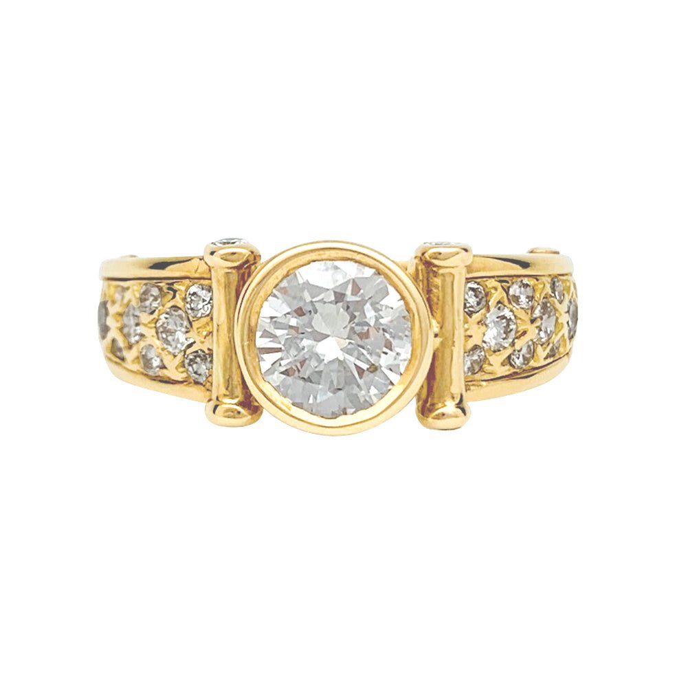 Bague or jaune et diamants - Castafiore