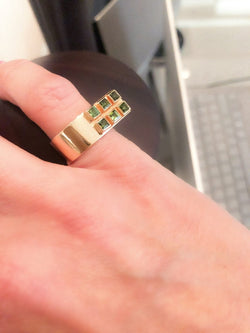 Bague or jaune et Peridot Georg Jensen - Castafiore