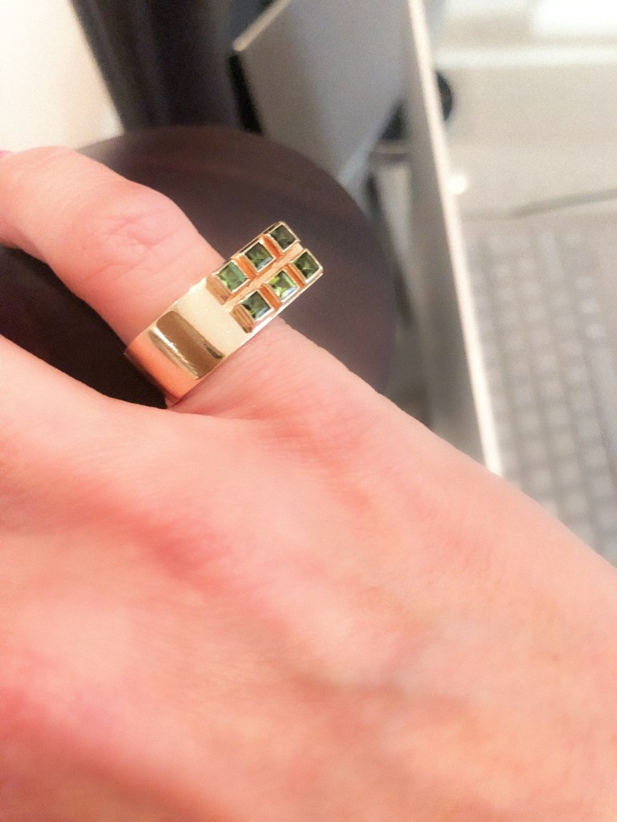 Bague or jaune et Peridot Georg Jensen - Castafiore