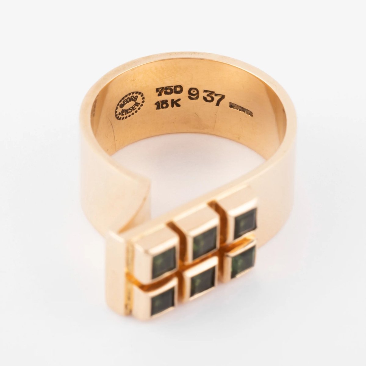 Bague or jaune et Peridot Georg Jensen - Castafiore