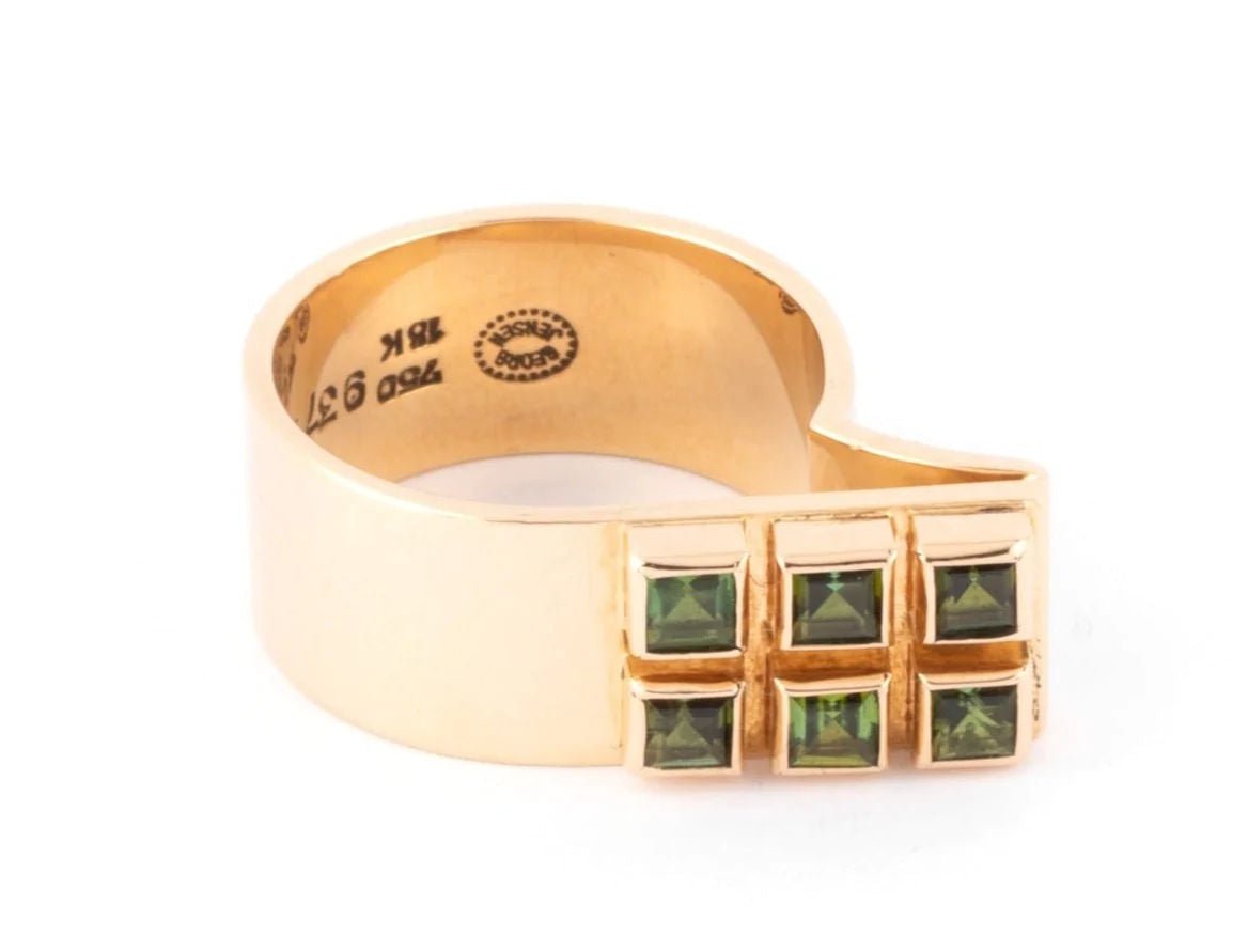 Bague or jaune et Peridot Georg Jensen - Castafiore