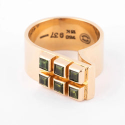 Bague or jaune et Peridot Georg Jensen - Castafiore