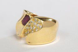 Bague Or jaune Rubis - Castafiore