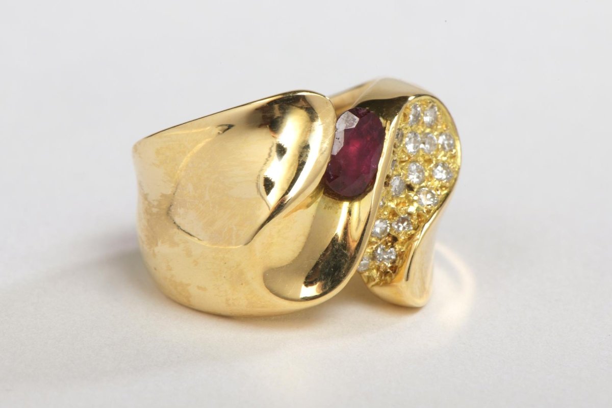 Bague Or jaune Rubis - Castafiore