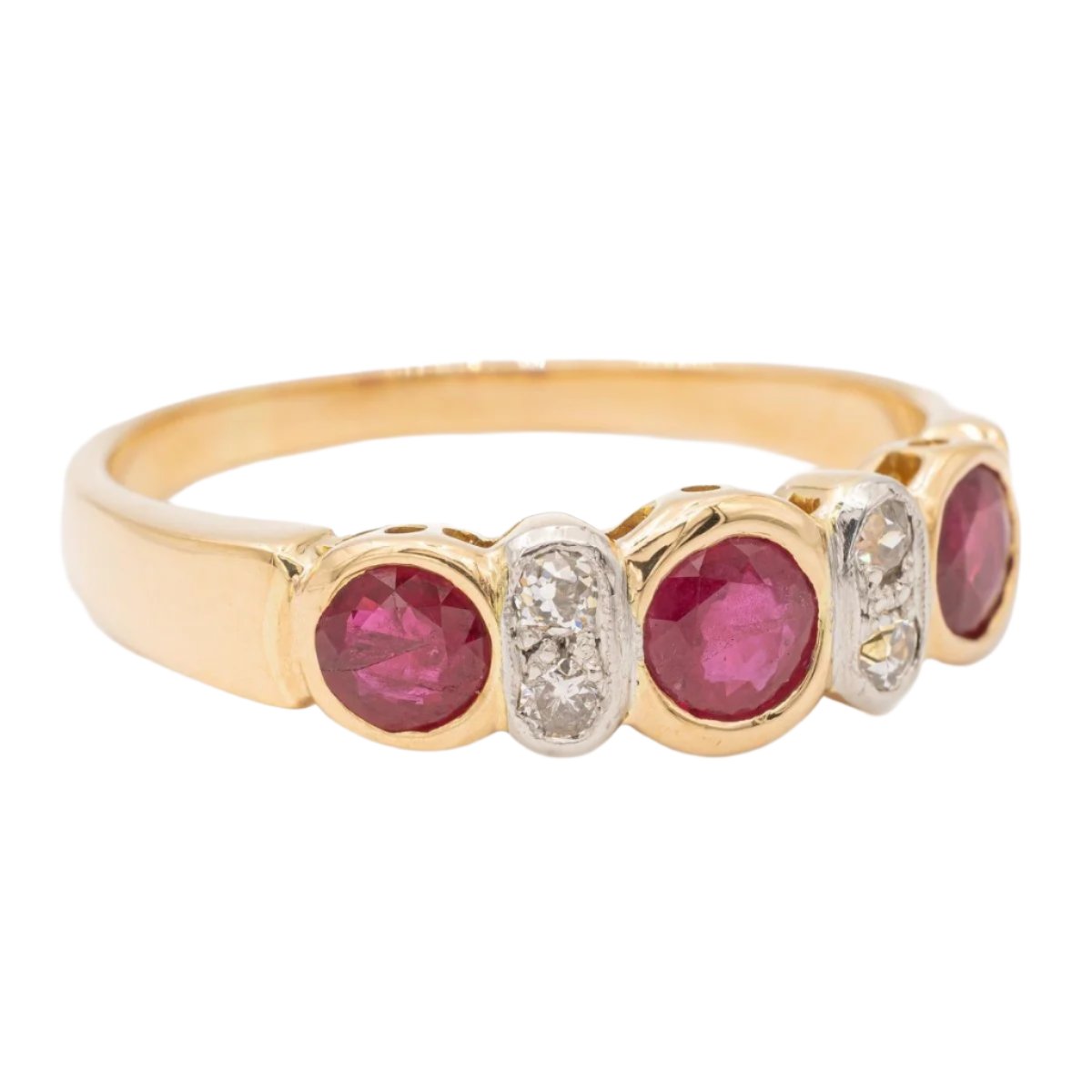 Bague Or jaune rubis - Castafiore