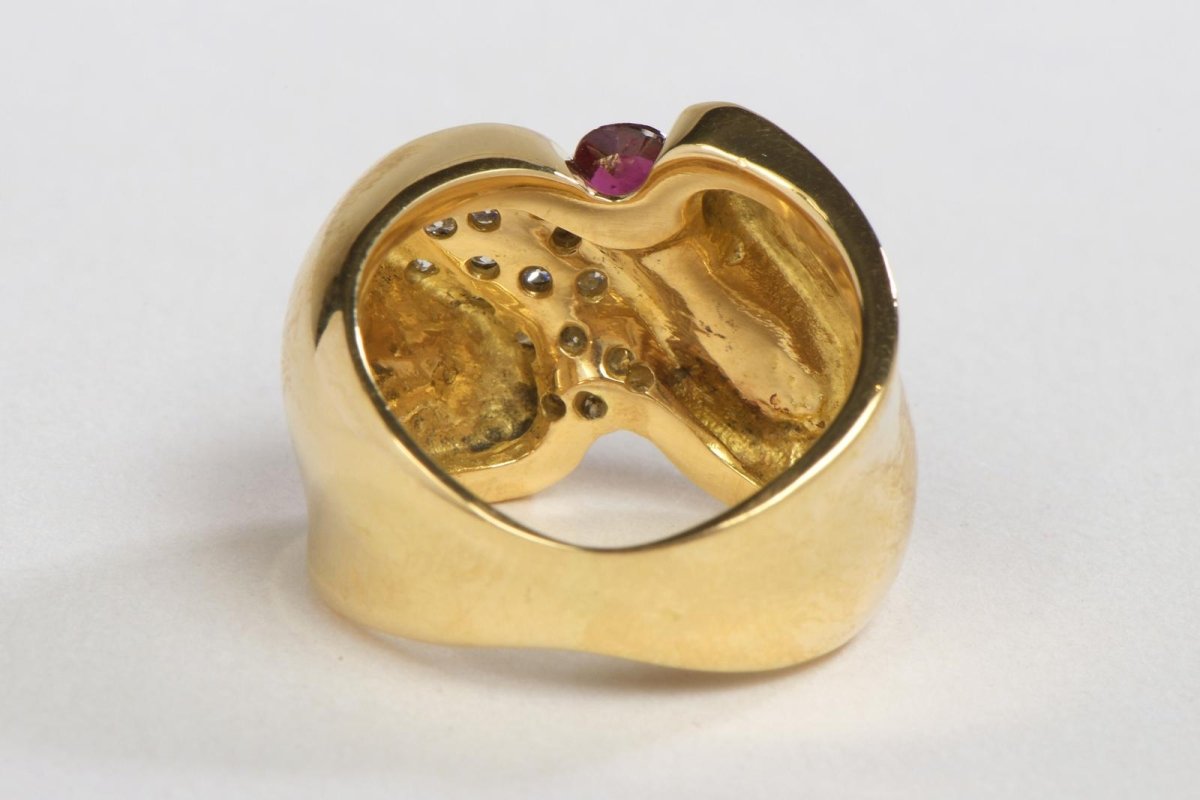 Bague Or jaune Rubis - Castafiore