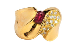 Bague Or jaune Rubis - Castafiore