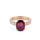 Bague or jaune rubis et diamants princesse - Castafiore