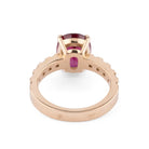 Bague or jaune rubis et diamants princesse - Castafiore