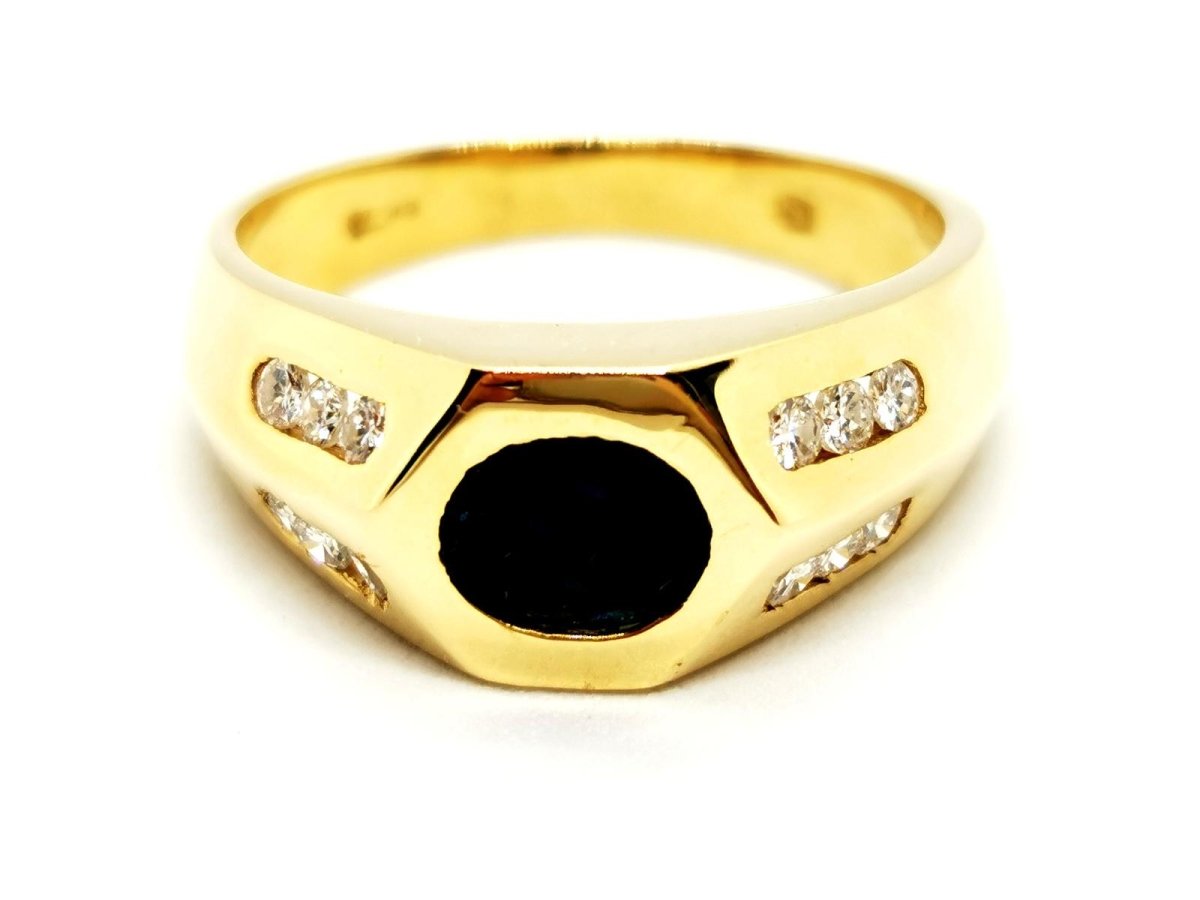 Bague Or jaune Saphir - Castafiore