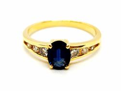 Bague Or jaune Saphir - Castafiore
