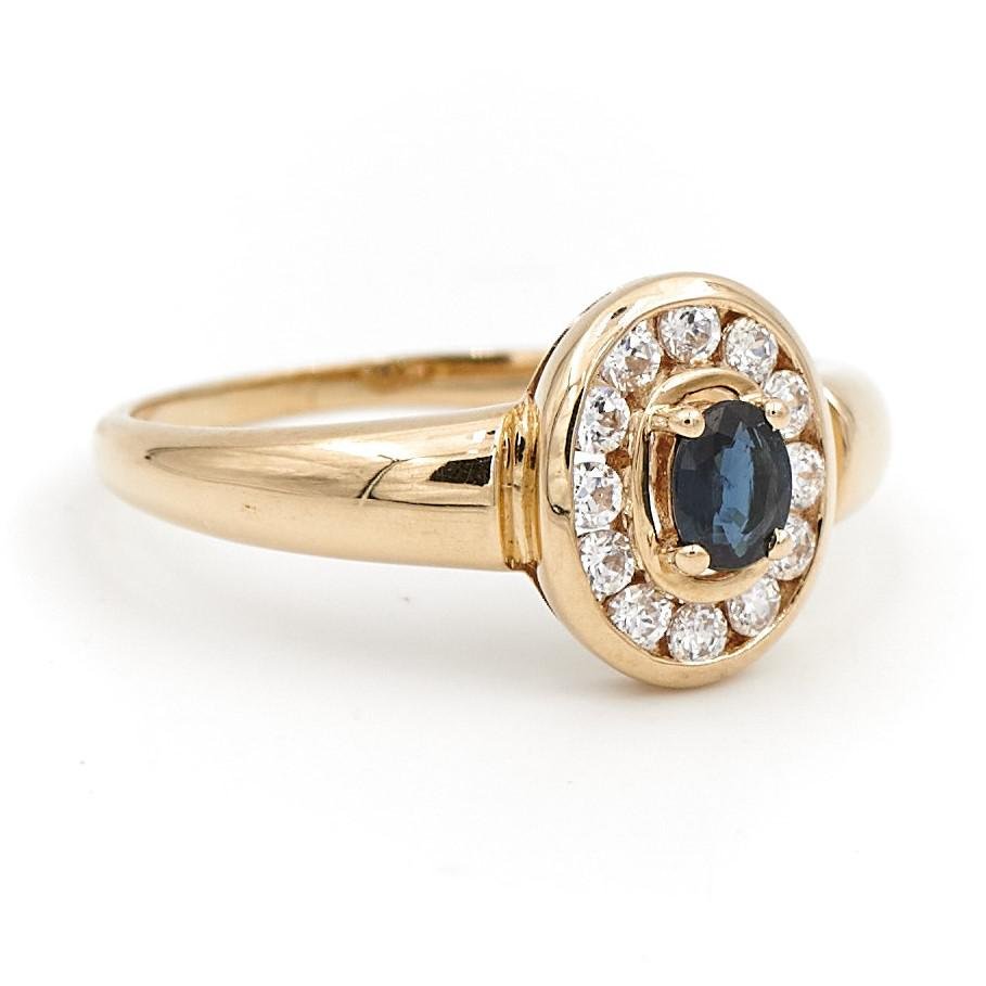 Bague Or jaune Saphir - Castafiore